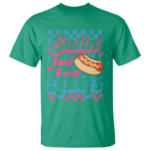 Hotdog Eatin Beef Blastin Queefs Inappropriate T Shirt Retro Groovy Hotdog Meme Funny Cringe Offensive Humor
