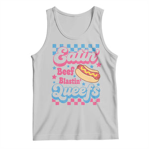 Hotdog Eatin Beef Blastin Queefs Inappropriate Tank Top Retro Groovy Hotdog Meme Funny Cringe Offensive Humor