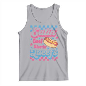 Hotdog Eatin Beef Blastin Queefs Inappropriate Tank Top Retro Groovy Hotdog Meme Funny Cringe Offensive Humor
