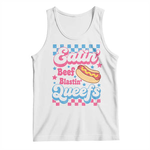 Hotdog Eatin Beef Blastin Queefs Inappropriate Tank Top Retro Groovy Hotdog Meme Funny Cringe Offensive Humor