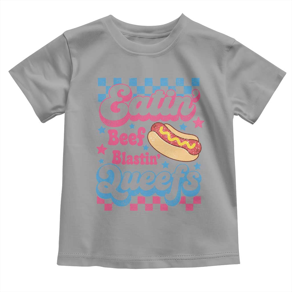 Hotdog Eatin Beef Blastin Queefs Inappropriate Toddler T Shirt Retro Groovy Hotdog Meme Funny Cringe Offensive Humor