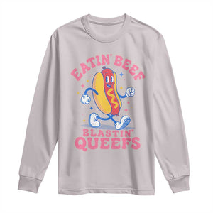 Hotdog Eatin Beef Blastin Queefs Inappropriate Long Sleeve Shirt Funny Cringe Offensive Humor