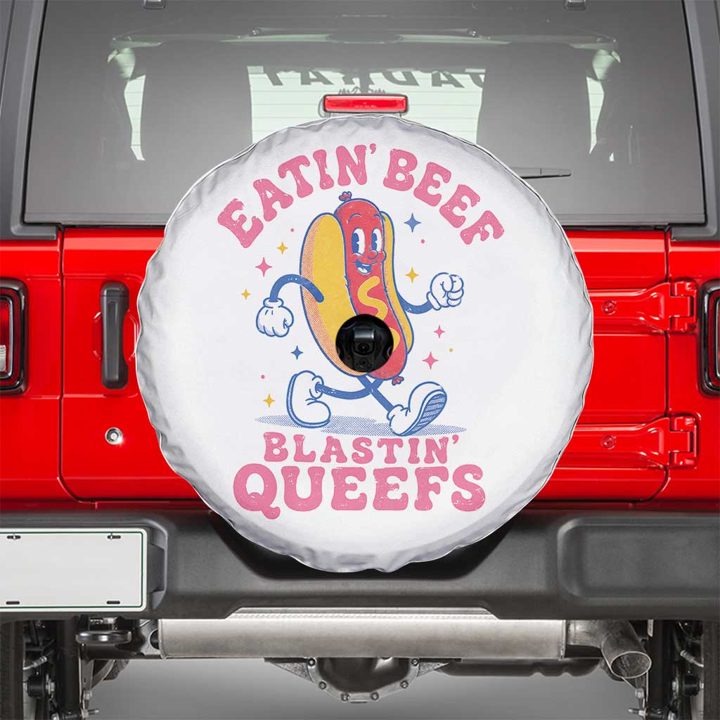 Hotdog Eatin Beef Blastin Queefs Inappropriate Spare Tire Cover Funny Cringe Offensive Humor