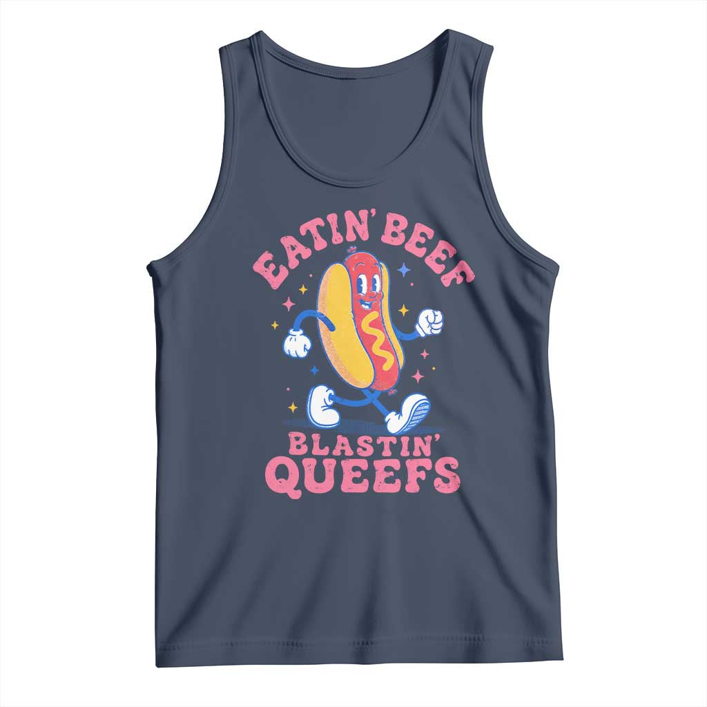 Hotdog Eatin Beef Blastin Queefs Inappropriate Tank Top Funny Cringe Offensive Humor