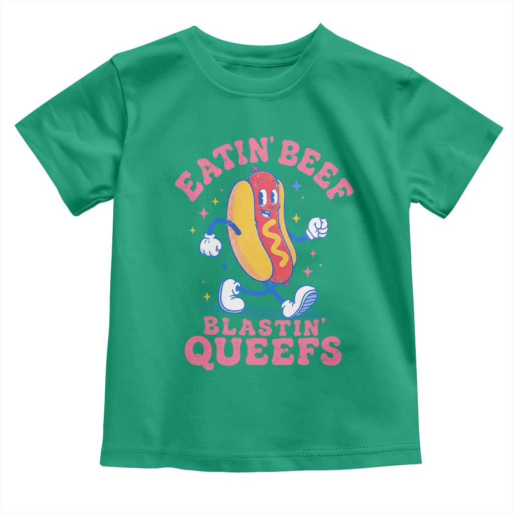 Hotdog Eatin Beef Blastin Queefs Inappropriate Toddler T Shirt Funny Cringe Offensive Humor
