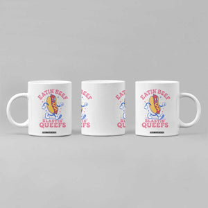 Hotdog Eatin Beef Blastin Queefs Inappropriate Coffee Mug Funny Cringe Offensive Humor