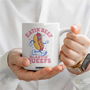 Hotdog Eatin Beef Blastin Queefs Inappropriate Coffee Mug Funny Cringe Offensive Humor