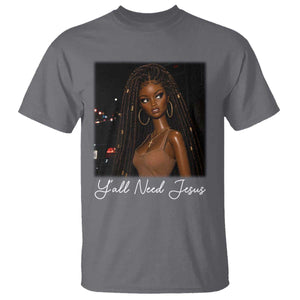 Need-Jesus Sarcastic Afro Doll Meme Funny Saying Christian T Shirt Black Girl African Pride TS10 Charcoal Print Your Wear