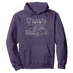 50th Birthday Hoodie Vintage Retro Car Classic 1976 50 Year Old Gift