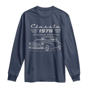 50th Birthday Long Sleeve Shirt Vintage Retro Car Classic 1976 50 Year Old Gift