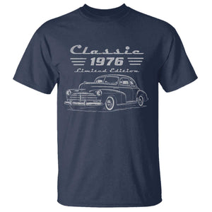 50th Birthday T Shirt Vintage Retro Car Classic 1976 50 Year Old Gift