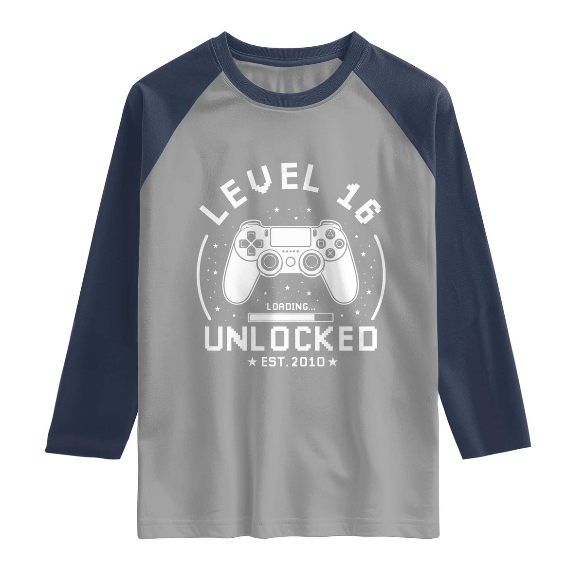 Level 16 Unlocked Video Gamer 16th Birthday Gift Raglan Shirt Vintage 2010 16 Year Old Gift