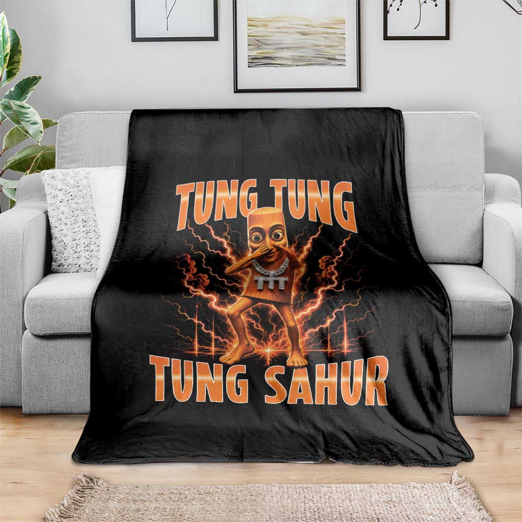 Tung Tung Tung Sahur is Calling Scuba Dance Meme Throw Blanket Italian Brainrot TS10 Print Your Wear