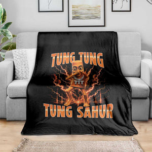 Tung Tung Tung Sahur is Calling Scuba Dance Meme Throw Blanket Italian Brainrot TS10 Print Your Wear