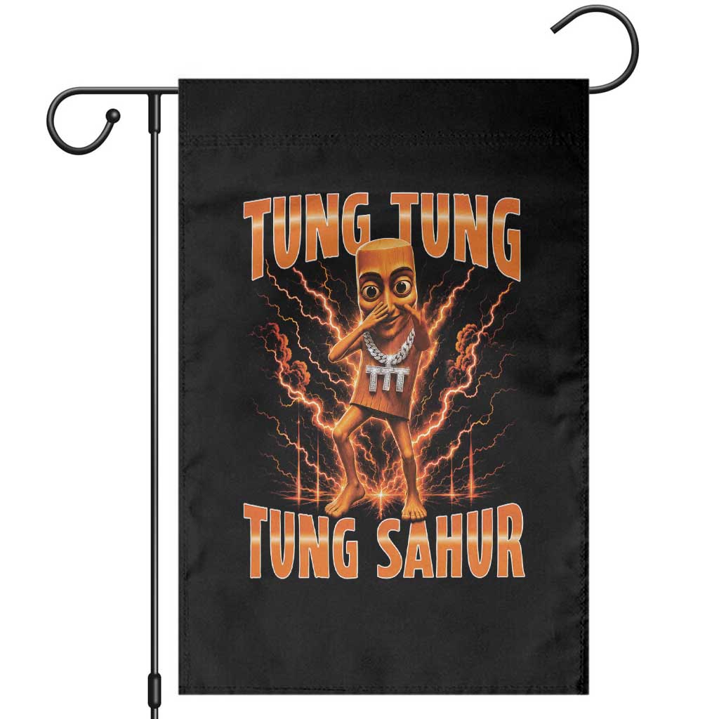 Tung Tung Tung Sahur is Calling Scuba Dance Meme Garden Flag Italian Brainrot TS10 Black Print Your Wear