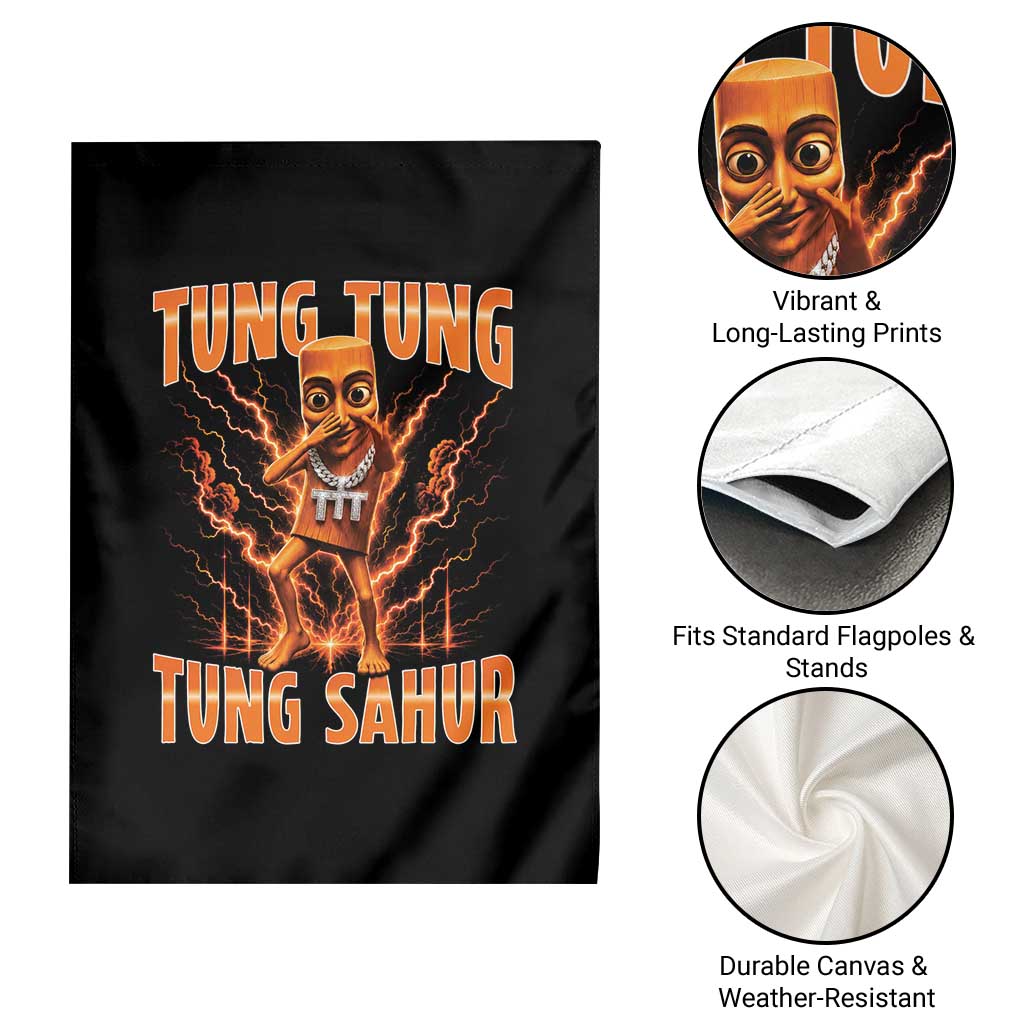 Tung Tung Tung Sahur is Calling Scuba Dance Meme Garden Flag Italian Brainrot TS10 Print Your Wear