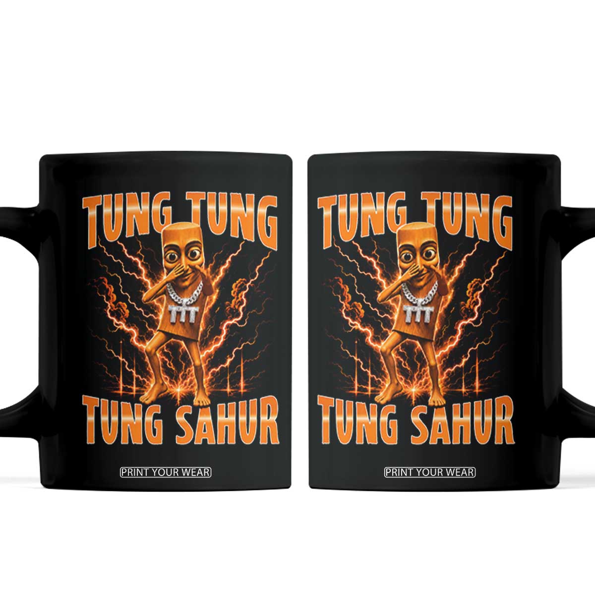 Tung Tung Tung Sahur is Calling Scuba Dance Meme Coffee Mug Italian Brainrot TS10 Black Print Your Wear