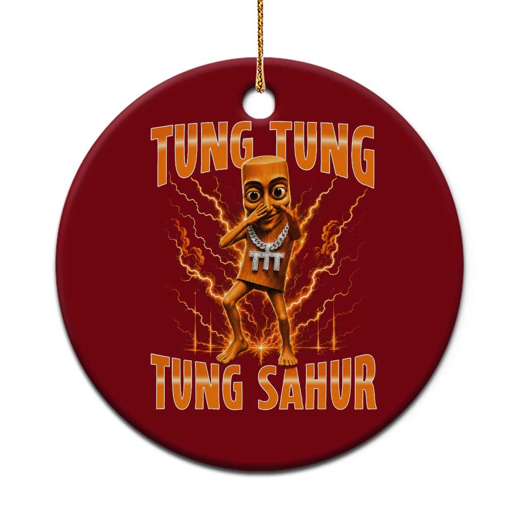 Tung Tung Tung Sahur is Calling Scuba Dance Meme Ceramic Ornament Italian Brainrot TS10 1pc Red Print Your Wear