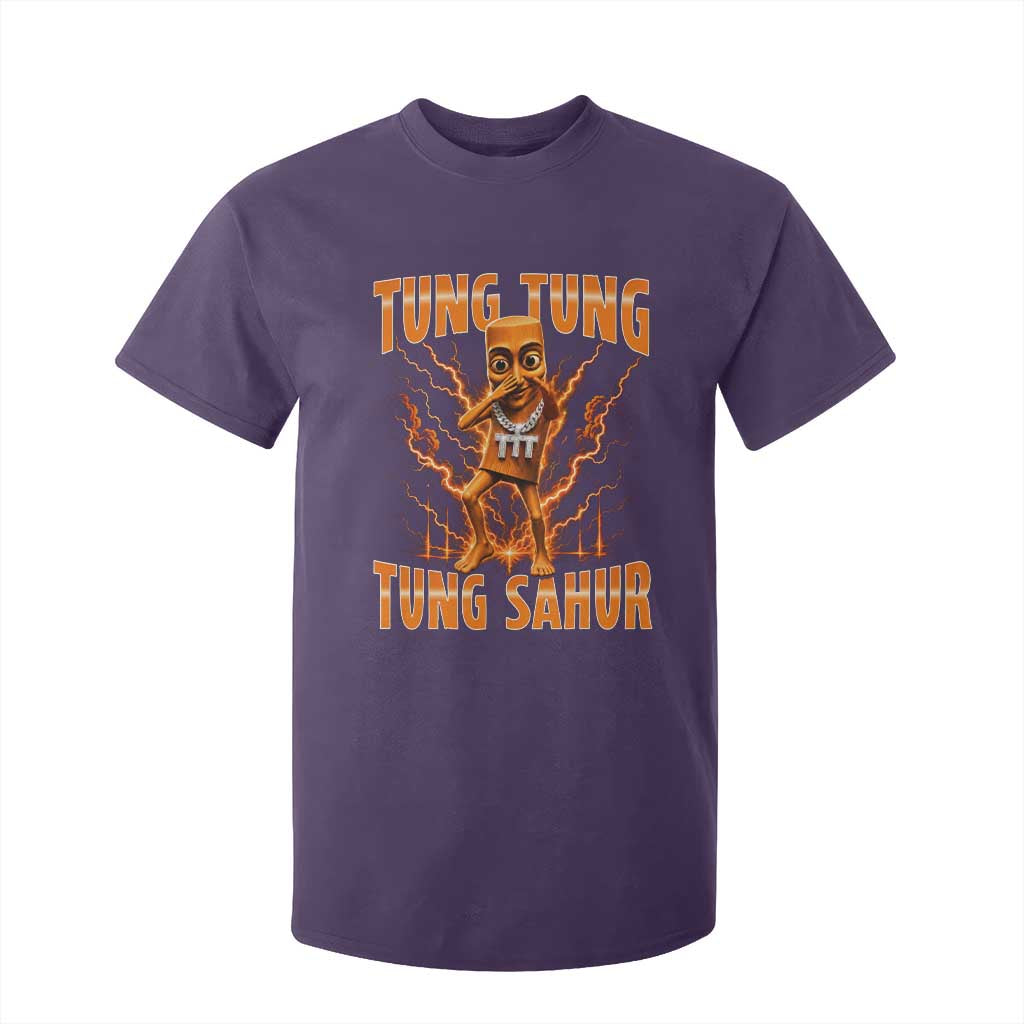 Tung Tung Tung Sahur is Calling Scuba Dance Meme T Shirt For Kid Italian Brainrot TS10 Purple Print Your Wear