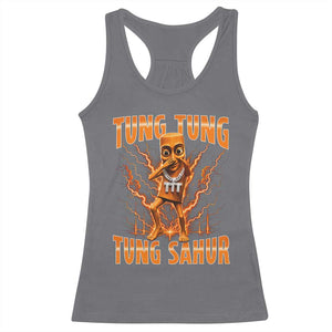 Tung Tung Tung Sahur is Calling Scuba Dance Meme Racerback Tank Top Italian Brainrot TS10 Charcoal Print Your Wear