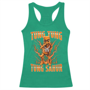 Tung Tung Tung Sahur is Calling Scuba Dance Meme Racerback Tank Top Italian Brainrot TS10 Irish Green Print Your Wear