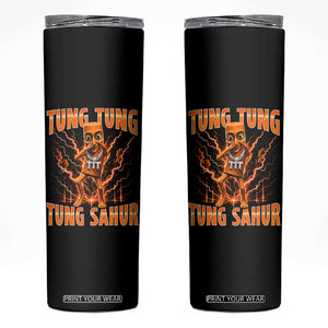 Tung Tung Tung Sahur is Calling Scuba Dance Meme Skinny Tumbler Italian Brainrot TS10 Black Print Your Wear