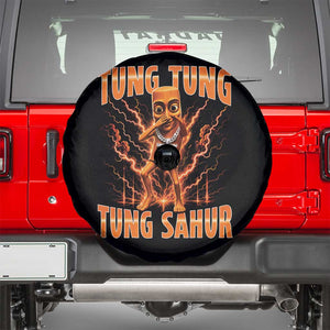 Tung Tung Tung Sahur is Calling Scuba Dance Meme Spare Tire Cover Italian Brainrot TS10 Black Print Your Wear