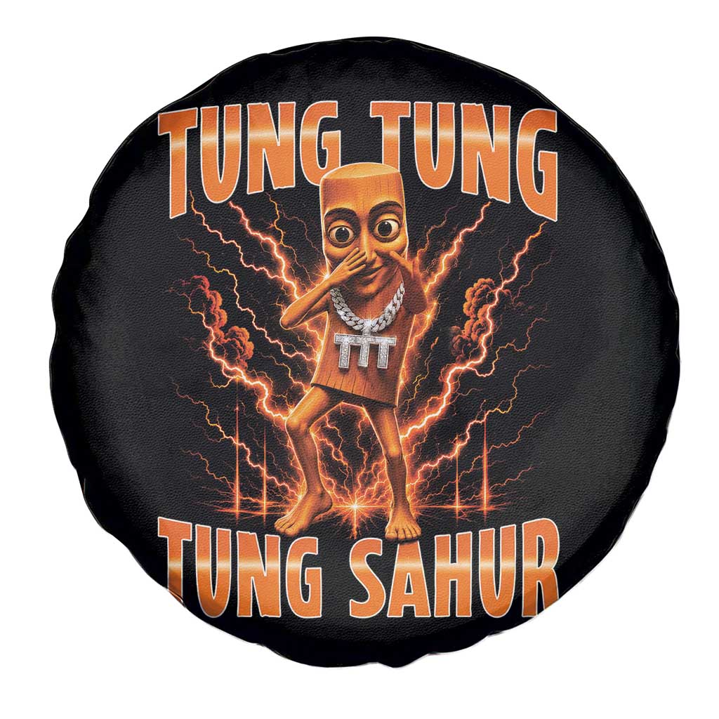 Tung Tung Tung Sahur is Calling Scuba Dance Meme Spare Tire Cover Italian Brainrot TS10 Print Your Wear