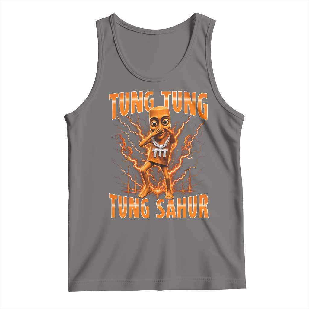 Tung Tung Tung Sahur is Calling Scuba Dance Meme Tank Top Italian Brainrot TS10 Deep Heather Print Your Wear