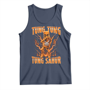 Tung Tung Tung Sahur is Calling Scuba Dance Meme Tank Top Italian Brainrot TS10 Navy Print Your Wear