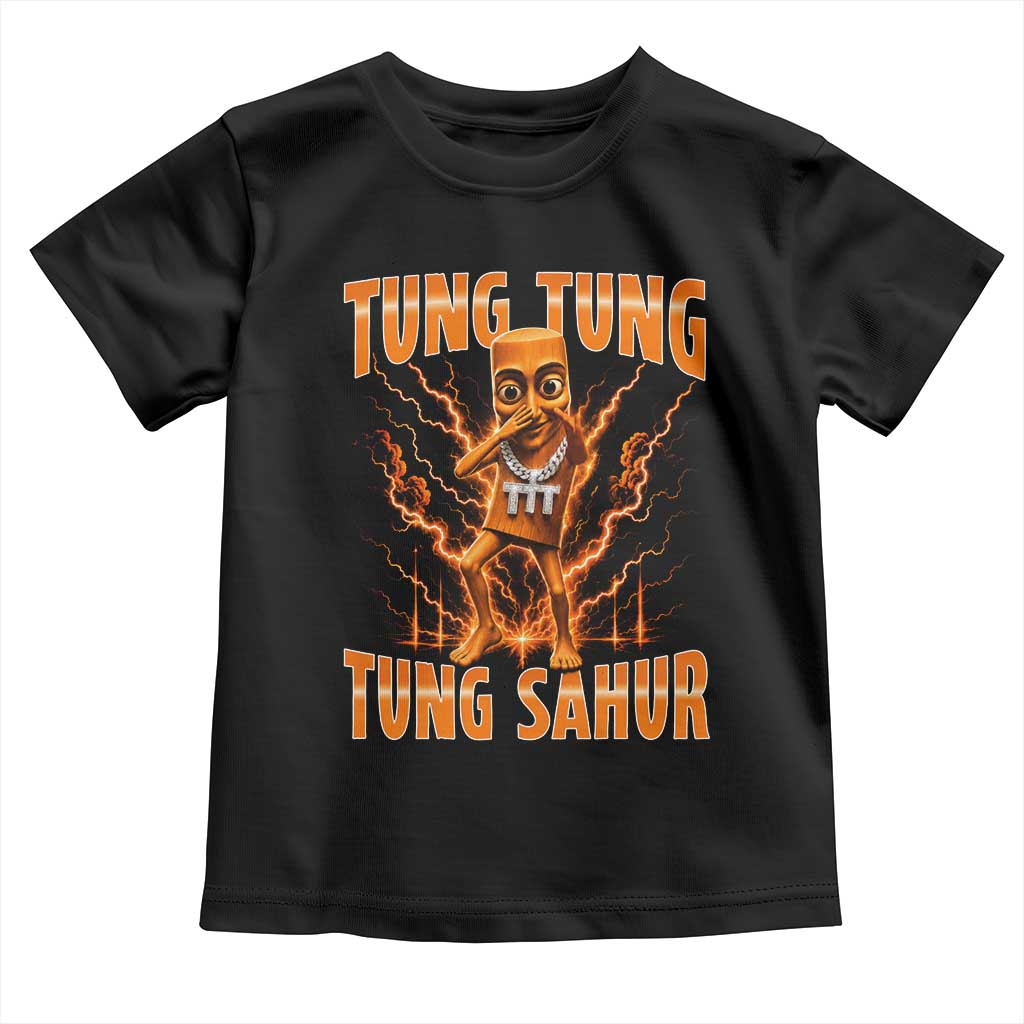 Tung Tung Tung Sahur is Calling Scuba Dance Meme Toddler T Shirt Italian Brainrot TS10 Black Print Your Wear
