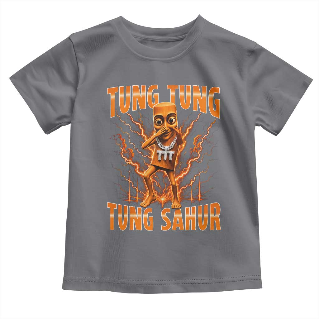 Tung Tung Tung Sahur is Calling Scuba Dance Meme Toddler T Shirt Italian Brainrot TS10 Charcoal Print Your Wear
