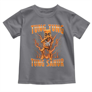Tung Tung Tung Sahur is Calling Scuba Dance Meme Toddler T Shirt Italian Brainrot TS10 Charcoal Print Your Wear