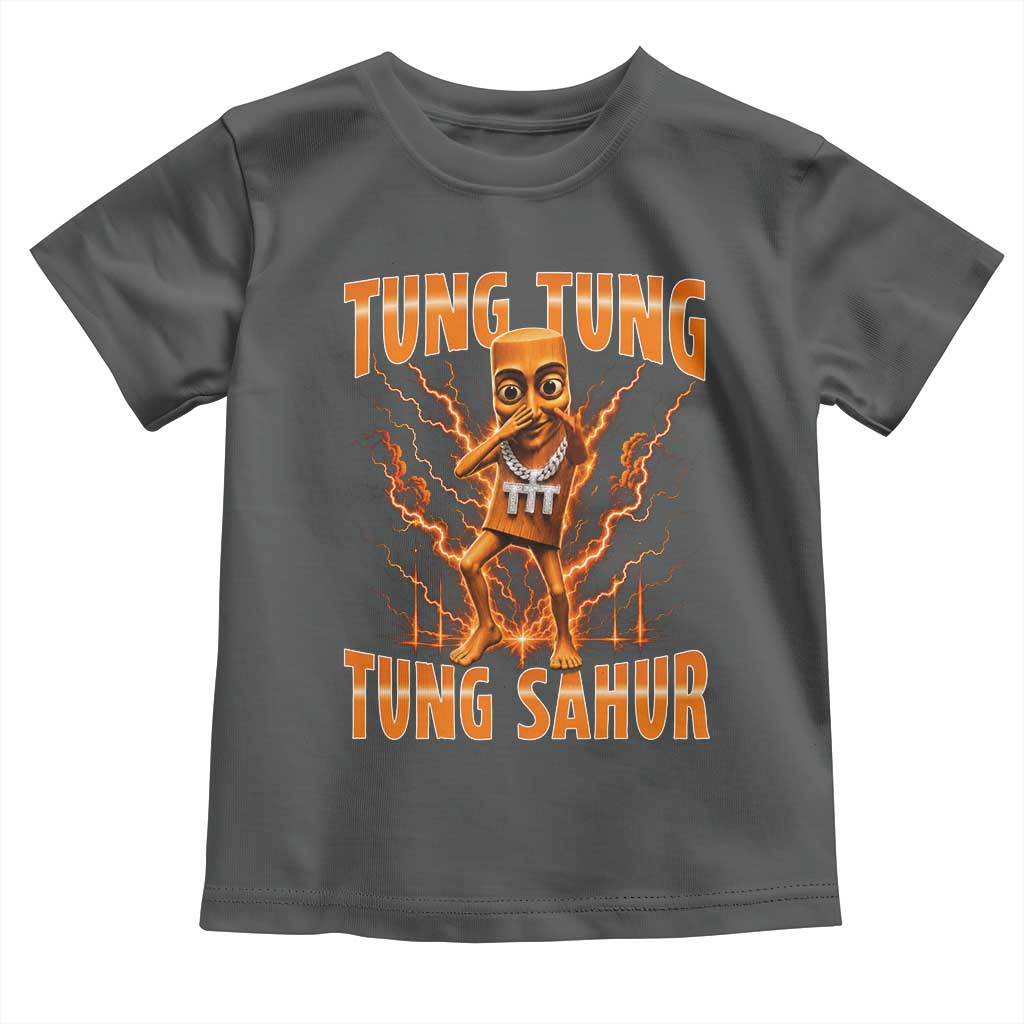 Tung Tung Tung Sahur is Calling Scuba Dance Meme Toddler T Shirt Italian Brainrot TS10 Dark Heather Print Your Wear