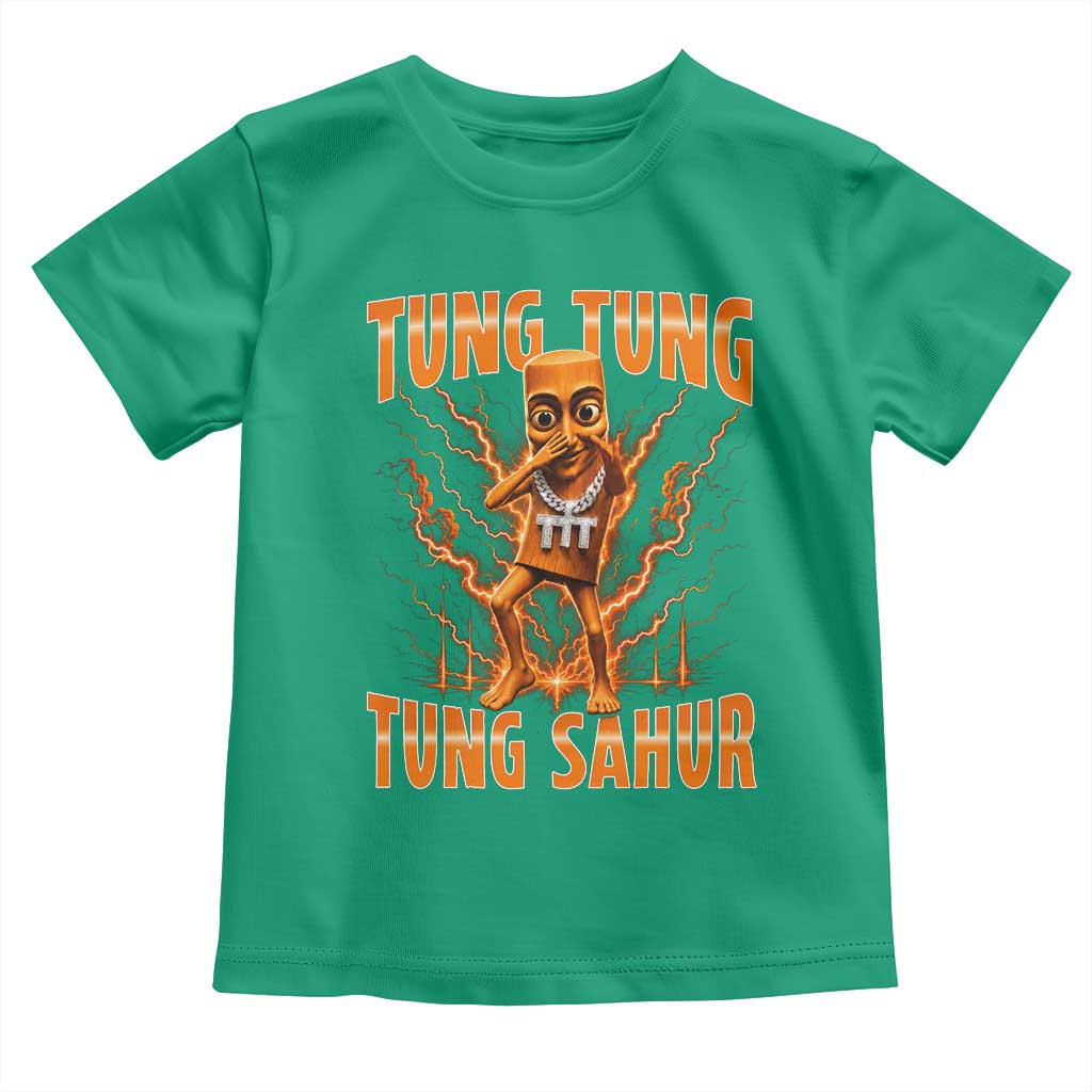 Tung Tung Tung Sahur is Calling Scuba Dance Meme Toddler T Shirt Italian Brainrot TS10 Irish Green Print Your Wear