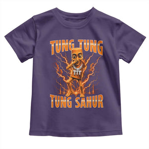 Tung Tung Tung Sahur is Calling Scuba Dance Meme Toddler T Shirt Italian Brainrot TS10 Purple Print Your Wear