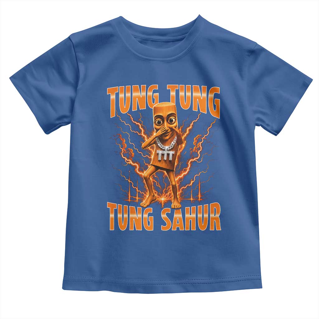 Tung Tung Tung Sahur is Calling Scuba Dance Meme Toddler T Shirt Italian Brainrot TS10 Royal Blue Print Your Wear