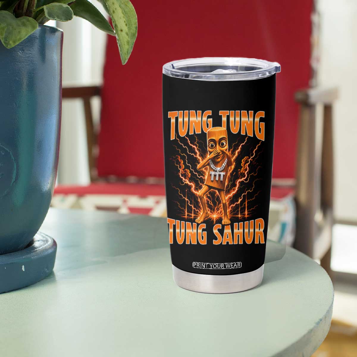 Tung Tung Tung Sahur is Calling Scuba Dance Meme Tumbler Cup Italian Brainrot TS10 Print Your Wear