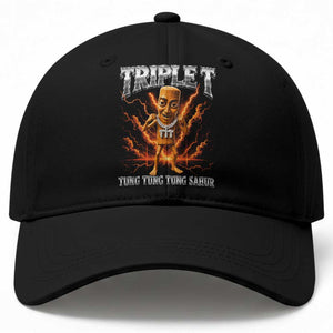 Triple T Tung Tung Tung Sahur Brainrot Meme Baseball Cap TS10 Print Your Wear