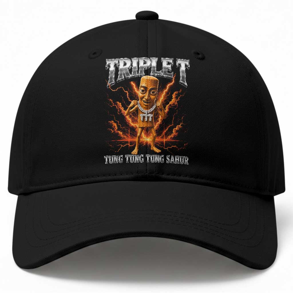 Triple T Tung Tung Tung Sahur Brainrot Meme Baseball Cap TS10 Print Your Wear