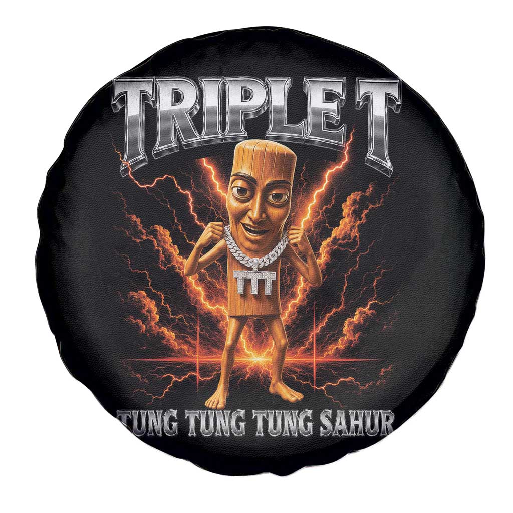 Triple T Tung Tung Tung Sahur Brainrot Meme Spare Tire Cover TS10 Print Your Wear