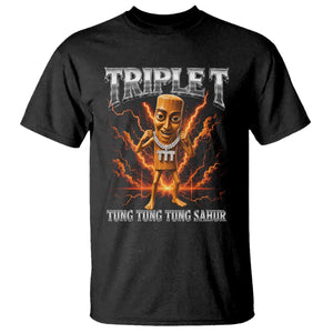 Triple T Tung Tung Tung Sahur Brainrot Meme T Shirt TS10 Black Print Your Wear