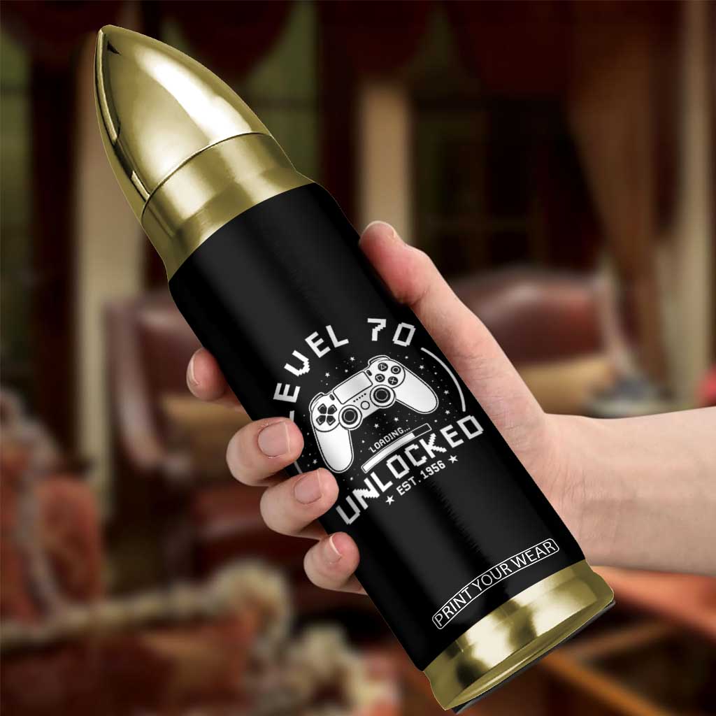 Level 70 Unlocked Video Gamer 70th Birthday Gift Bullet Tumbler Vintage 1956 70 Year Old Gift