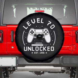 Level 70 Unlocked Video Gamer 70th Birthday Gift Spare Tire Cover Vintage 1956 70 Year Old Gift