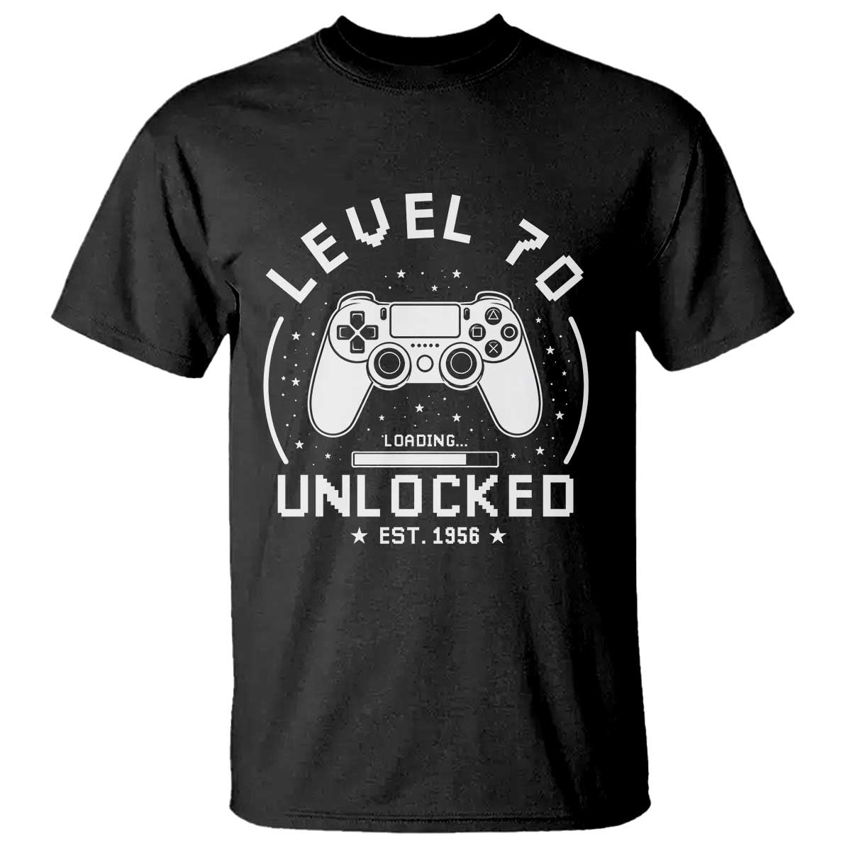 Level 70 Unlocked Video Gamer 70th Birthday Gift T Shirt Vintage 1956 70 Year Old Gift