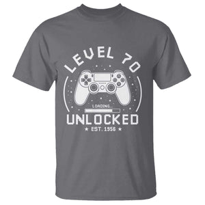 Level 70 Unlocked Video Gamer 70th Birthday Gift T Shirt Vintage 1956 70 Year Old Gift