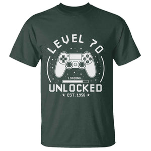 Level 70 Unlocked Video Gamer 70th Birthday Gift T Shirt Vintage 1956 70 Year Old Gift