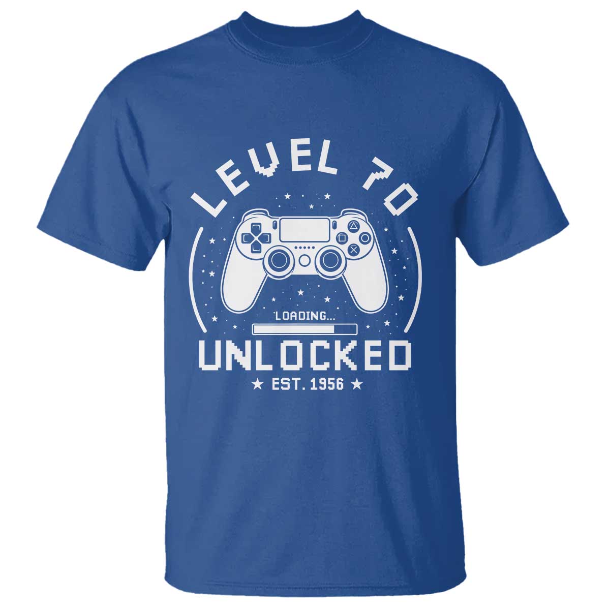 Level 70 Unlocked Video Gamer 70th Birthday Gift T Shirt Vintage 1956 70 Year Old Gift