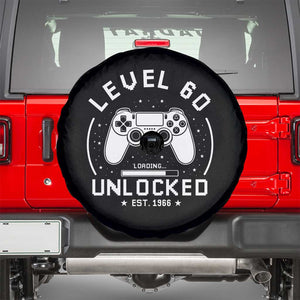 Level 60 Unlocked Video Gamer 60th Birthday Gift Spare Tire Cover Vintage 1966 60 Year Old Gift
