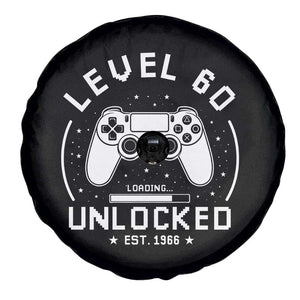 Level 60 Unlocked Video Gamer 60th Birthday Gift Spare Tire Cover Vintage 1966 60 Year Old Gift